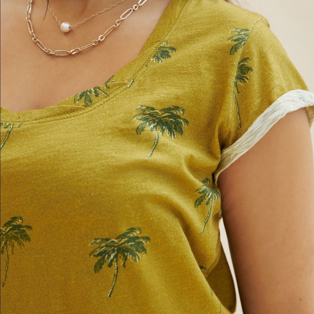 Anthro 100% cotton scoop neck tee NWOT